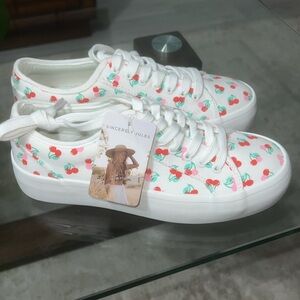 Sincerely Jules Cherry Pattern Sneaker